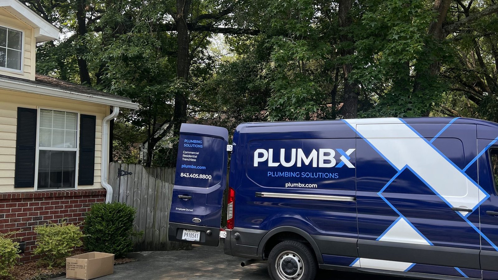 PlumbX van on a job